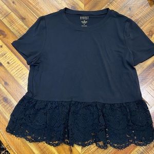 Broome Street Kate Spade black blouse